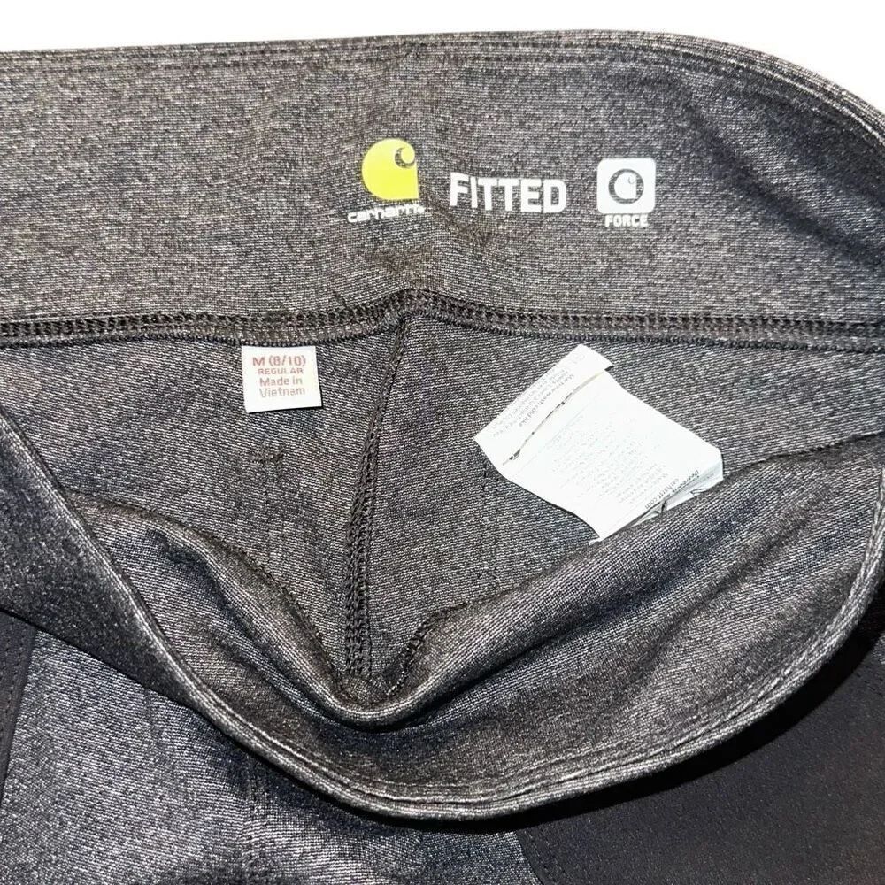 Carhartt FORCE FITTED lightweight UTILITY LEGGING women sz MED 8 gray/ black - Picture 5 of 12
